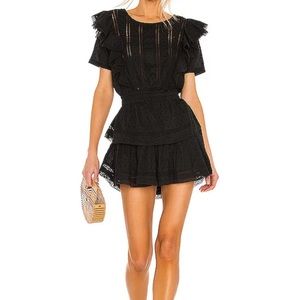 Loveshackfancy Natasha Dress in Black
